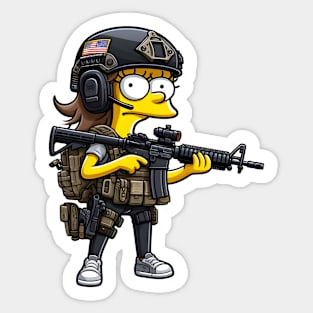 Tactical Yellow People Sticker